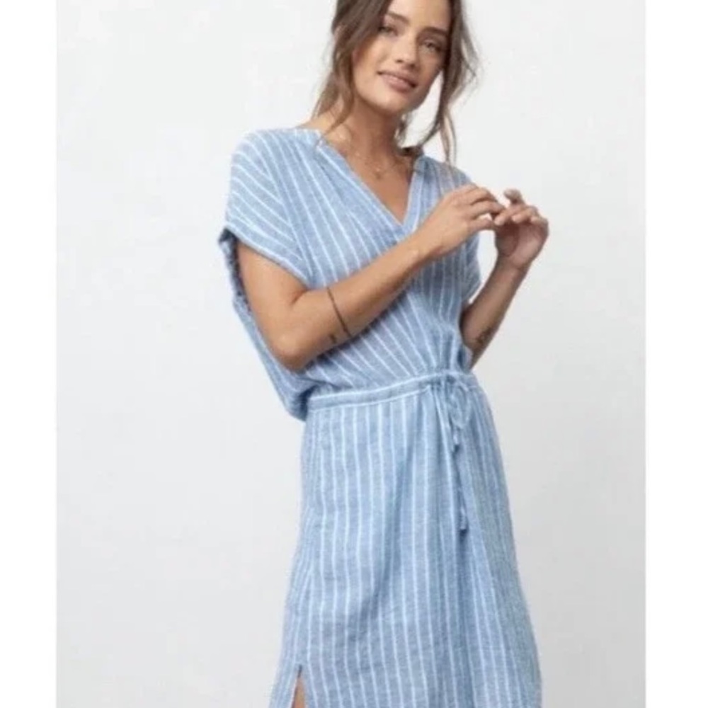 Rails Emma Stripe Linen Blend Minidress - image 3